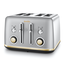 Mostra 4-Slice Toaster – Moonshine Silver and Gold Image 1 of 6